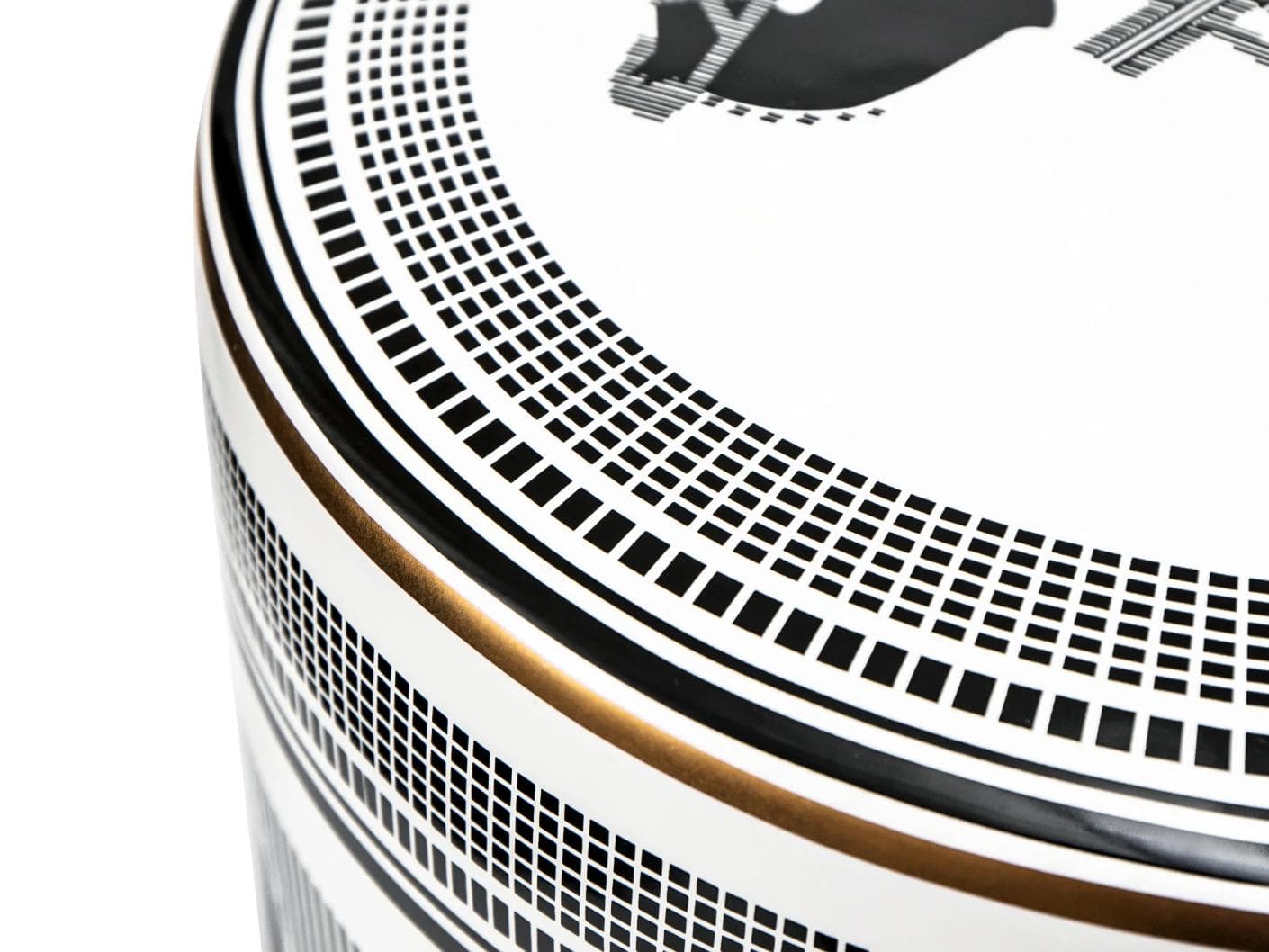 Aurora Jacobsen stools in white and black, shown in a product top view as image 12
