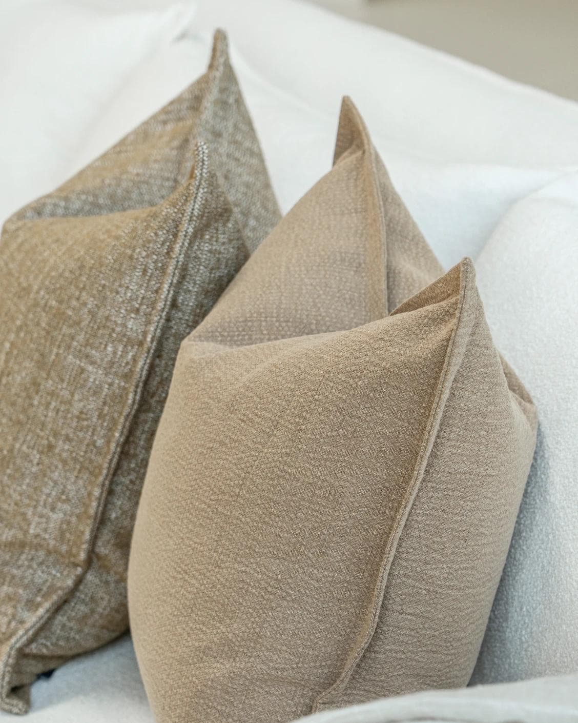 Aya Bundle cushion in brown, shown in a lifestyle right view as image 7