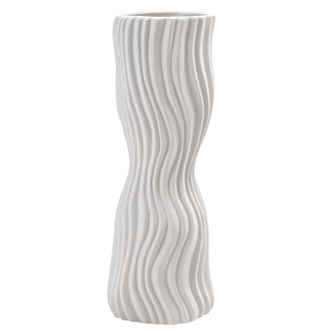 Baiza Arneson vases in white, shown in a product front view as image 1