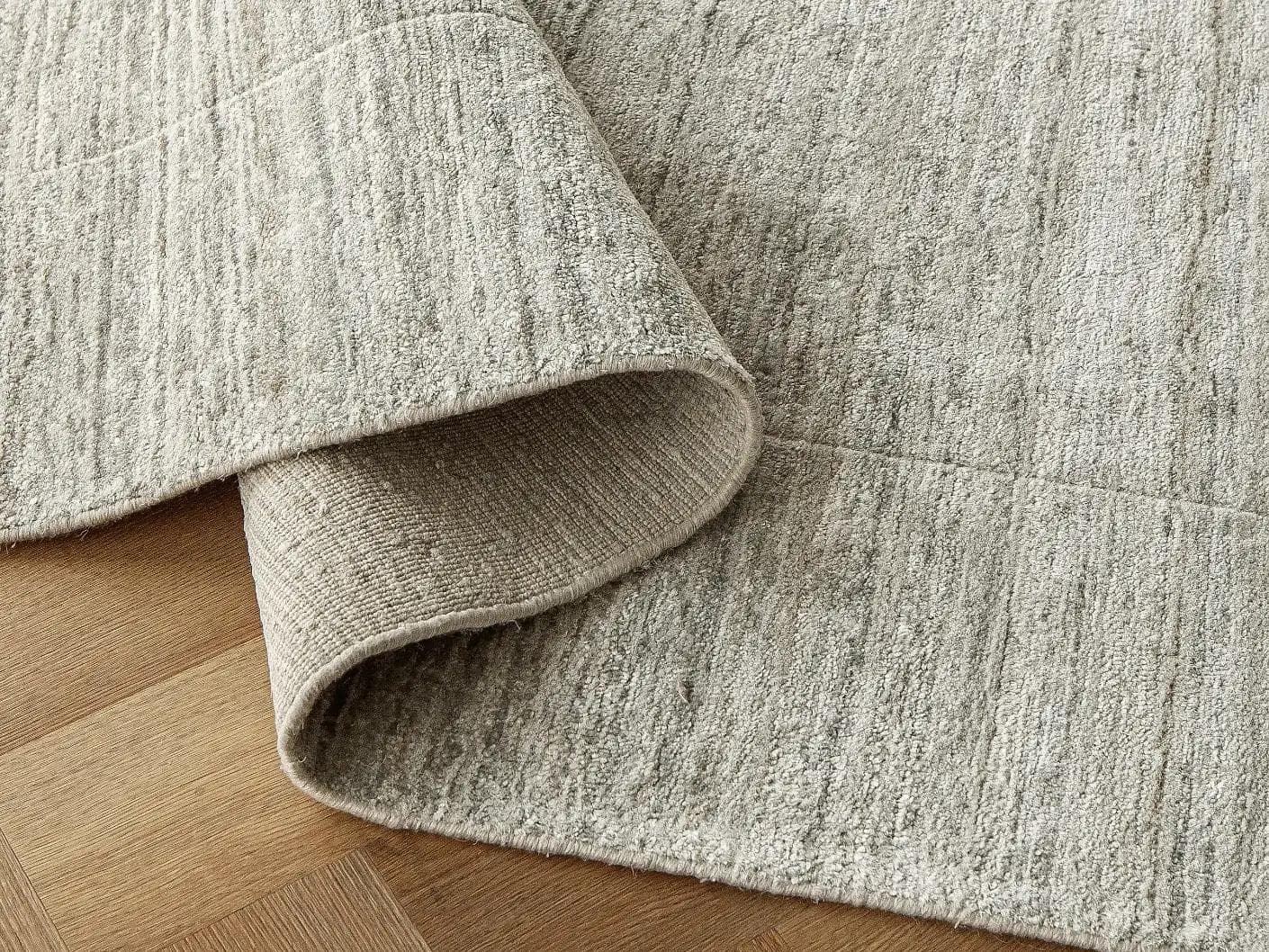 Beatrice Dune 01 carpet in dune and grey, shown in a product top view as image 9