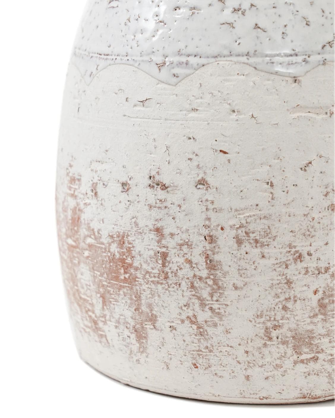 Becca Terra vases in soft stone and white, shown in a product close-up as image 7