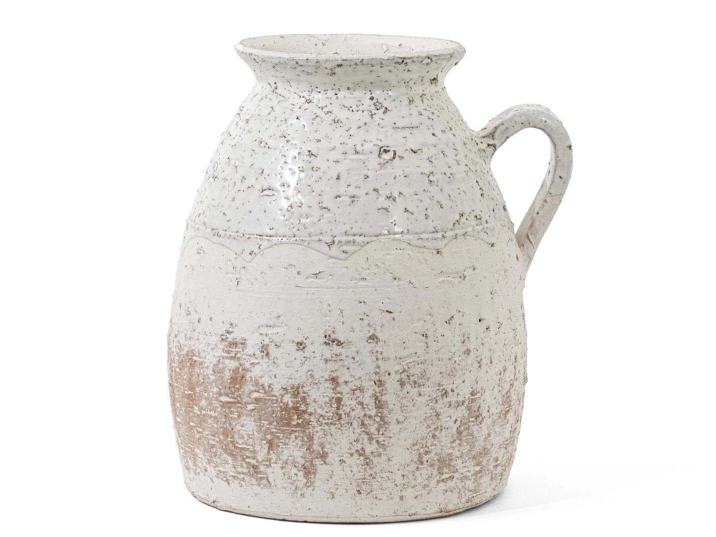 Becca Terra vases in soft stone and white, shown in a product front view as image 8