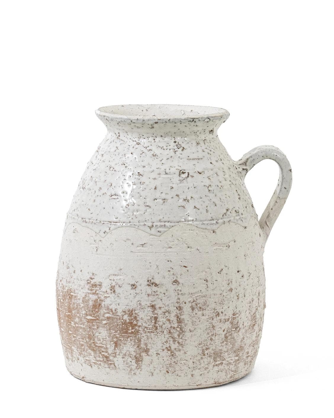 Becca Terra vases in soft stone and white, shown in a product front view as image 8