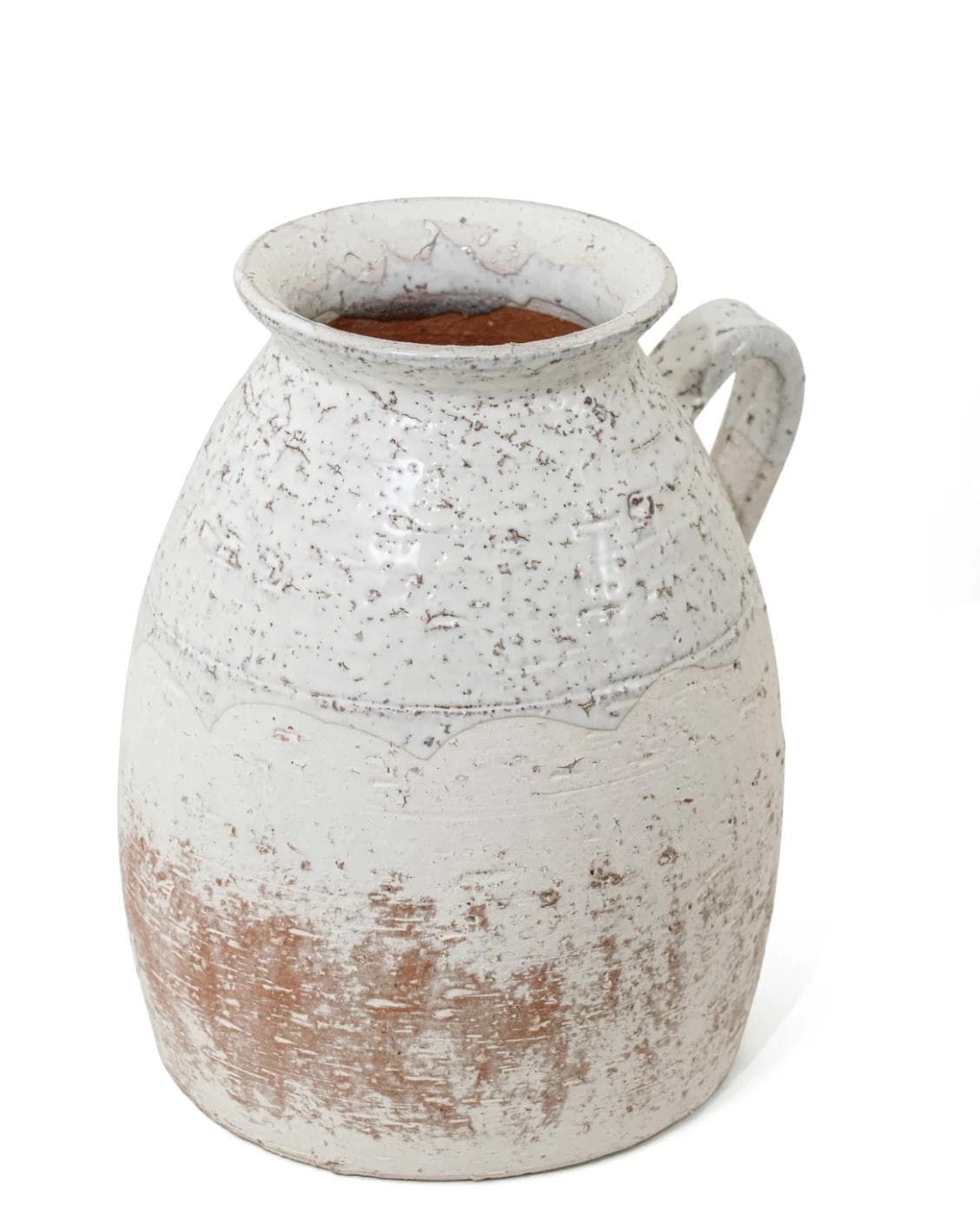 Becca Terra vases in soft stone and white, shown in a product top view as image 9