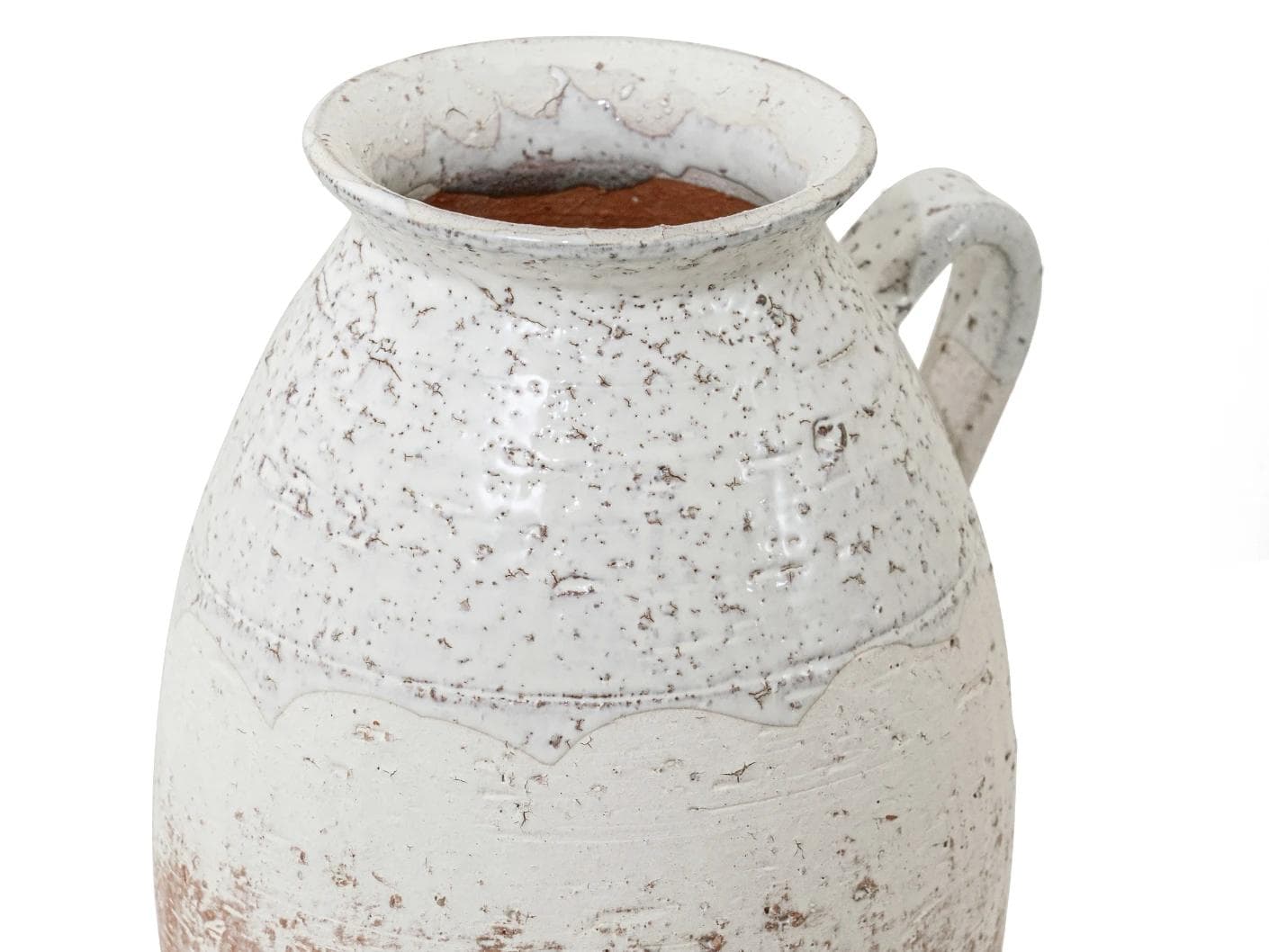 Becca Terra vases in soft stone and white, shown in a product top view as image 9