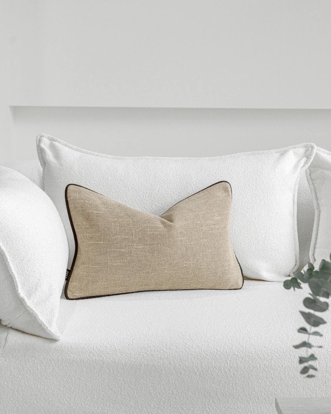 Beck Klimt II cushion in cream, shown in a lifestyle front view as image 2