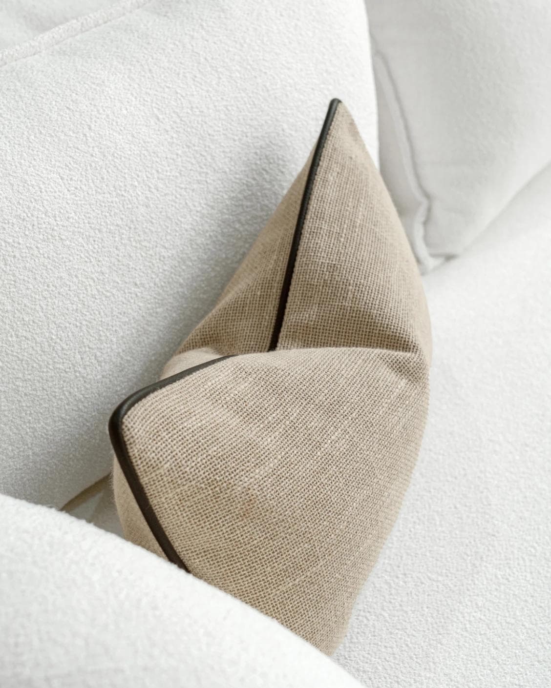 Beck Klimt II cushion in cream, shown in a lifestyle top view as image 5