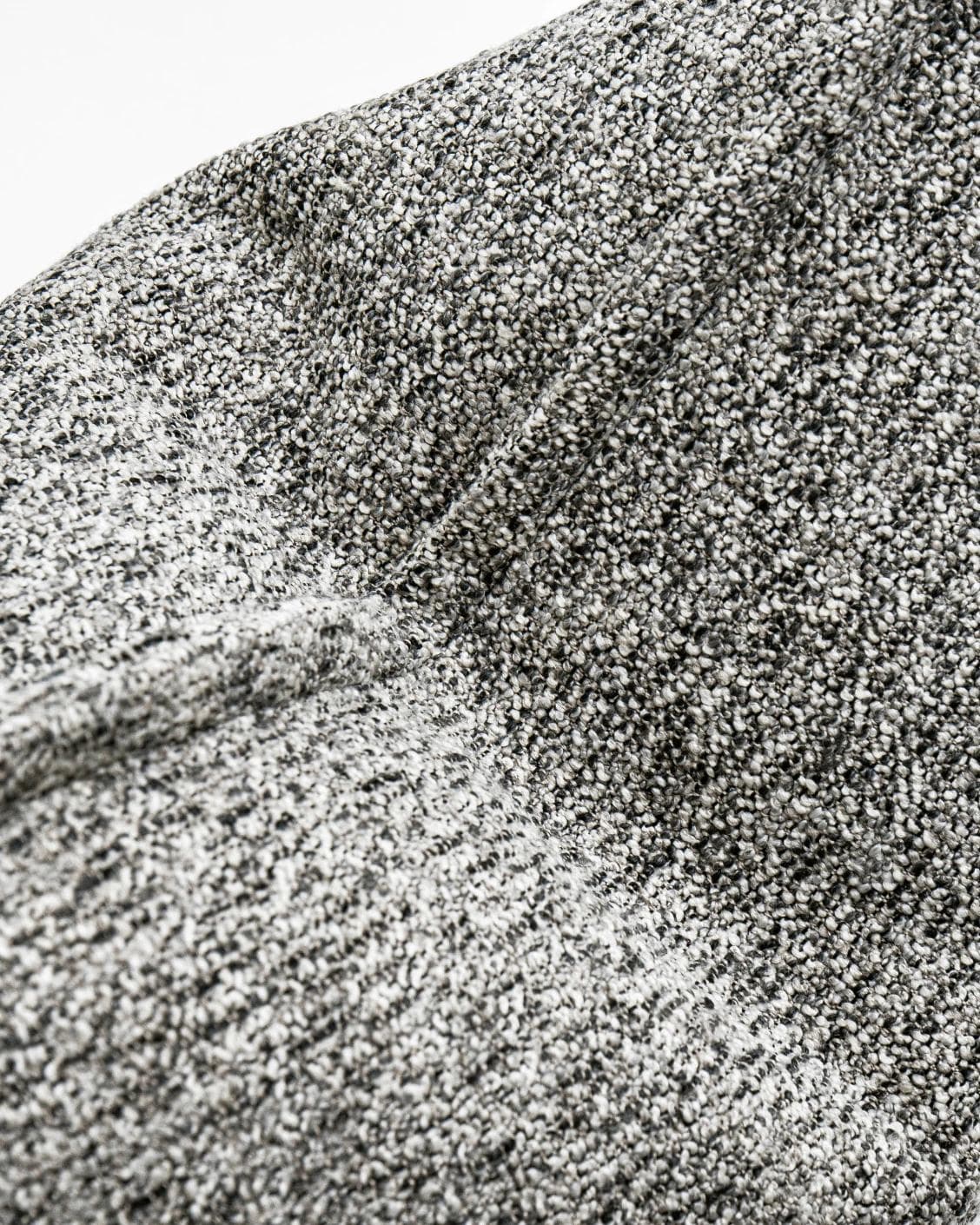 Bennett Steele cushion in silver and grey, shown in a product close-up as image 5