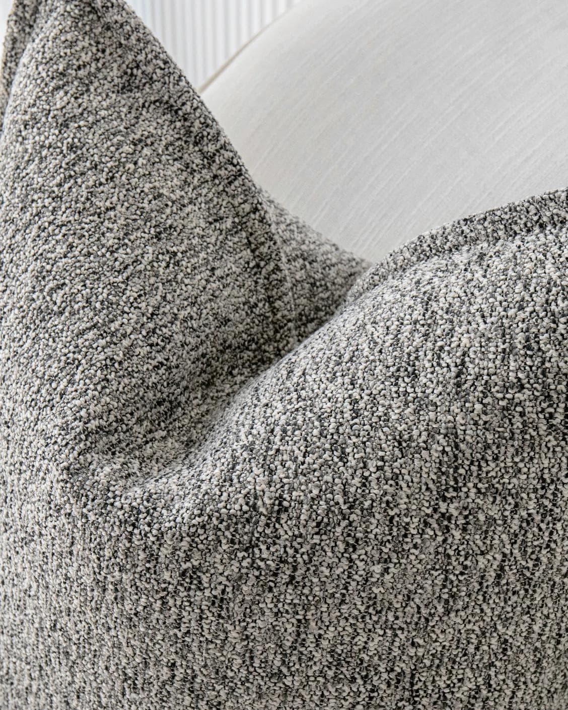 Bennett Steele cushion in silver and grey, shown in a product close-up as image 6