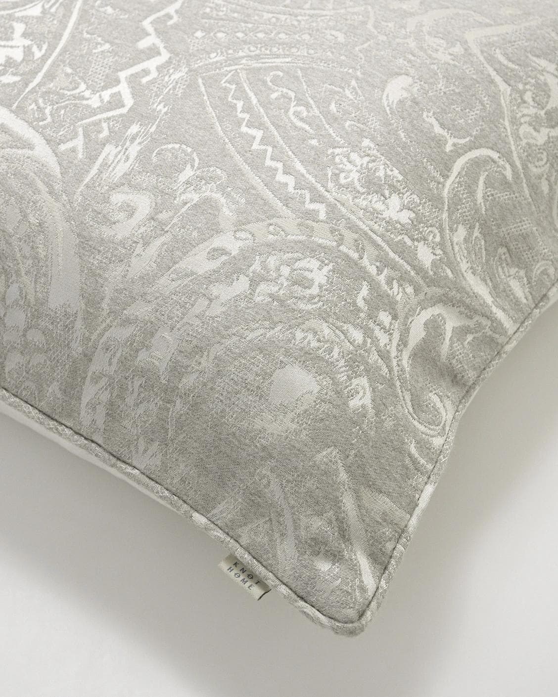 Berti Laurent cushion in silver, shown in a product top view as image 9