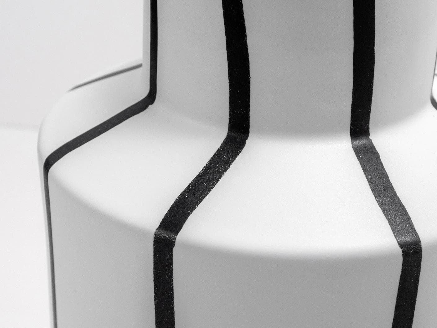 Bethany Arneson vases in white and black, shown in a product close-up as image 8