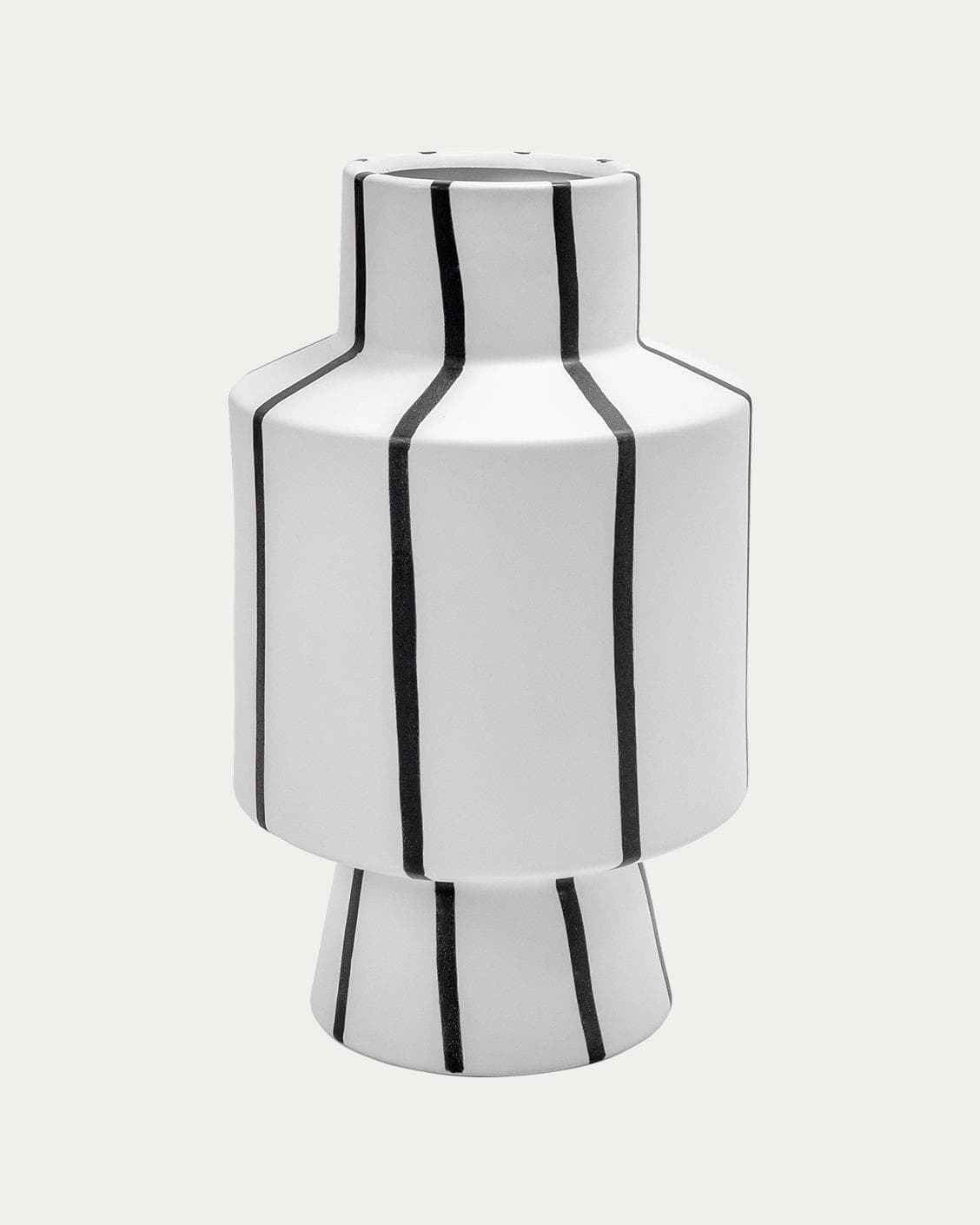 Bethany Arneson vases in white and black, shown in a product front view as image 1