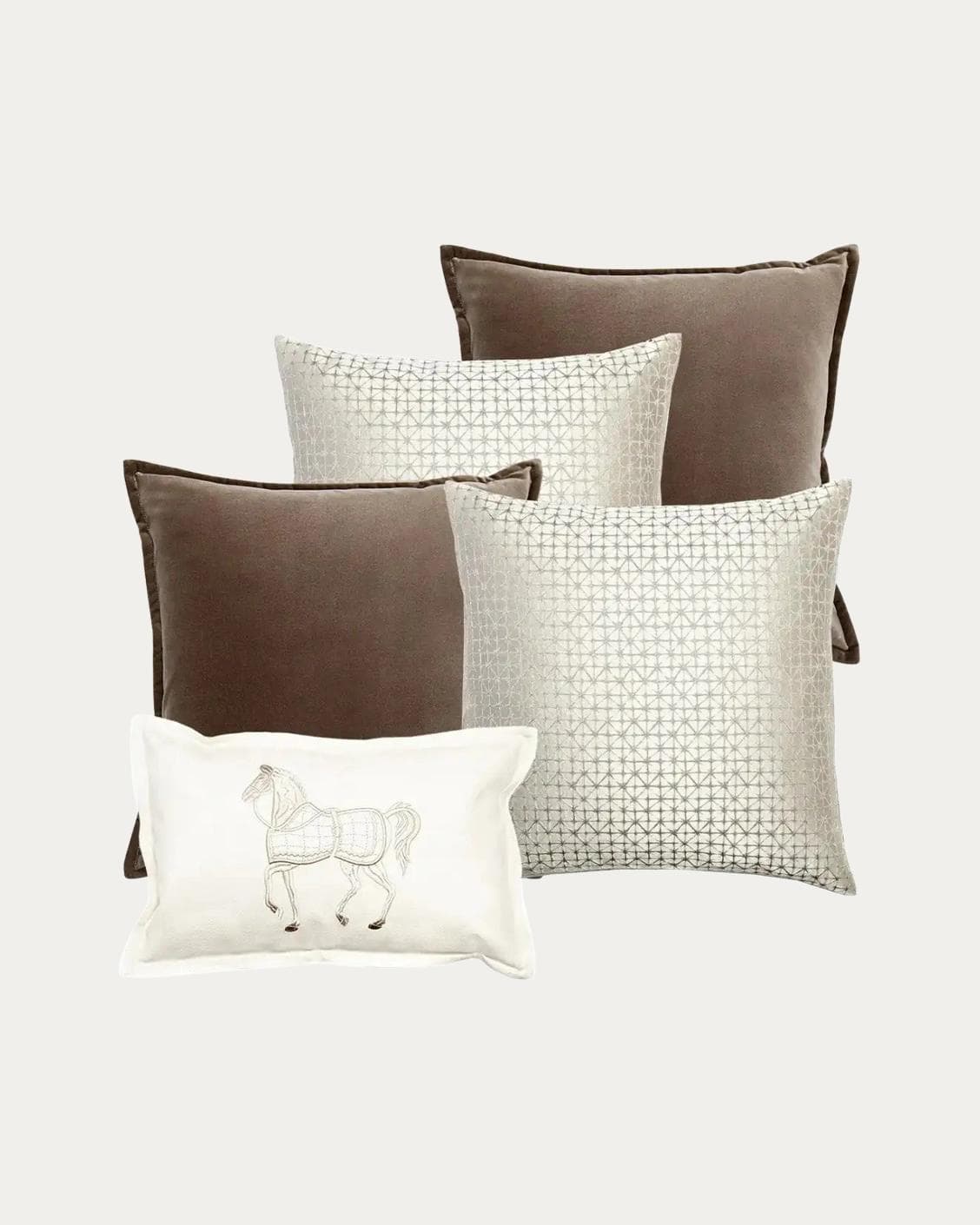 Lina Bundle bundle - indoor in brown, silver and white, shown in a product front view as image 1