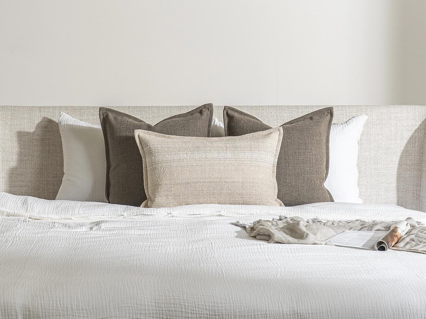 Burhan Bundle bundle - indoor in brown and beige, shown in a lifestyle front view as image 1