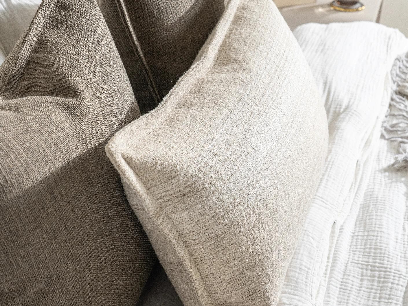 Burhan Bundle bundle - indoor in brown and beige, shown in a lifestyle left view as image 3