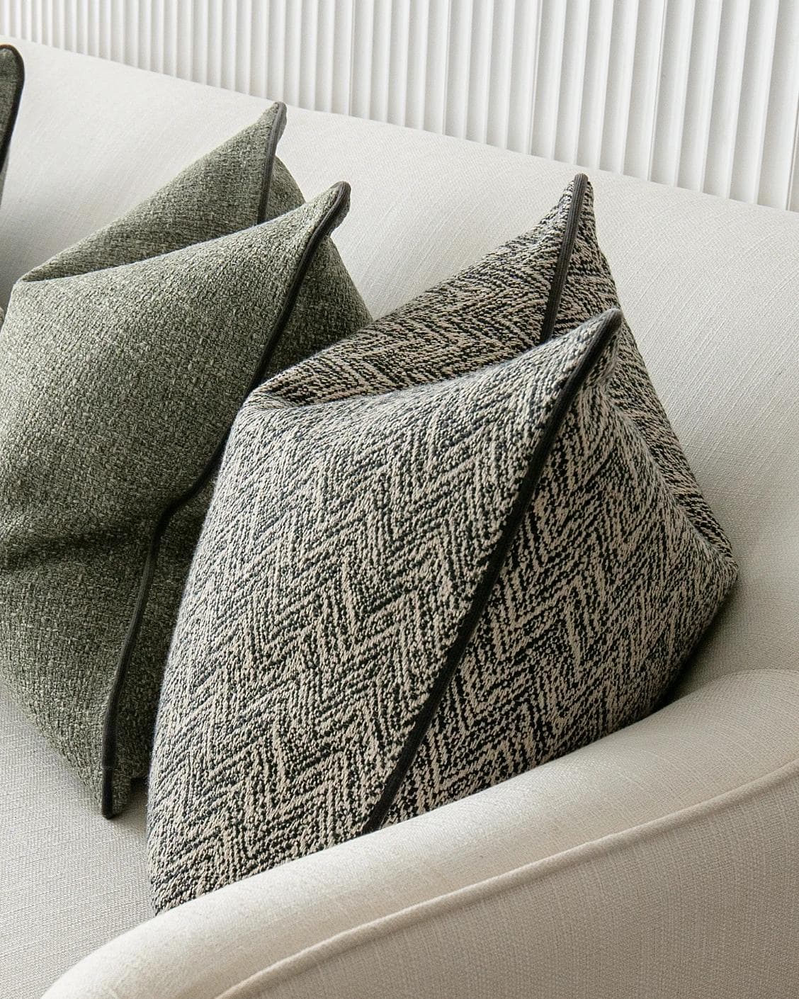 Constantine Bundle cushion in brown, shown in a product right view as image 8