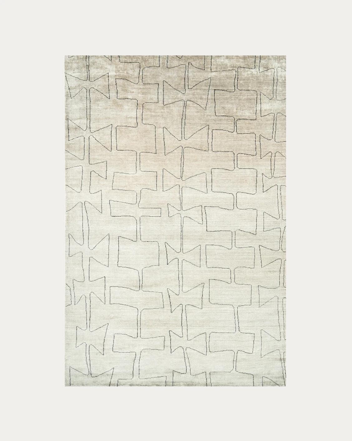 Caleb Ebony carpets in pearl and grey, shown in a product top view as image 1