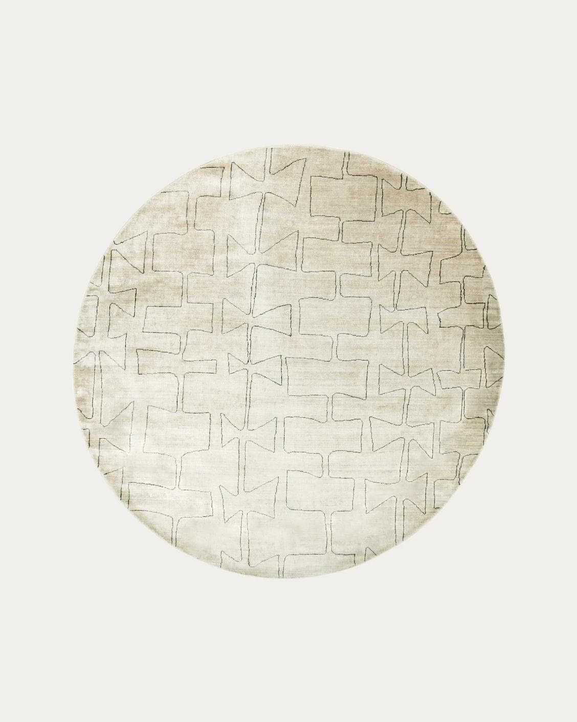 Caleb Ebony carpets in pearl and grey, shown in a product top view as image 1