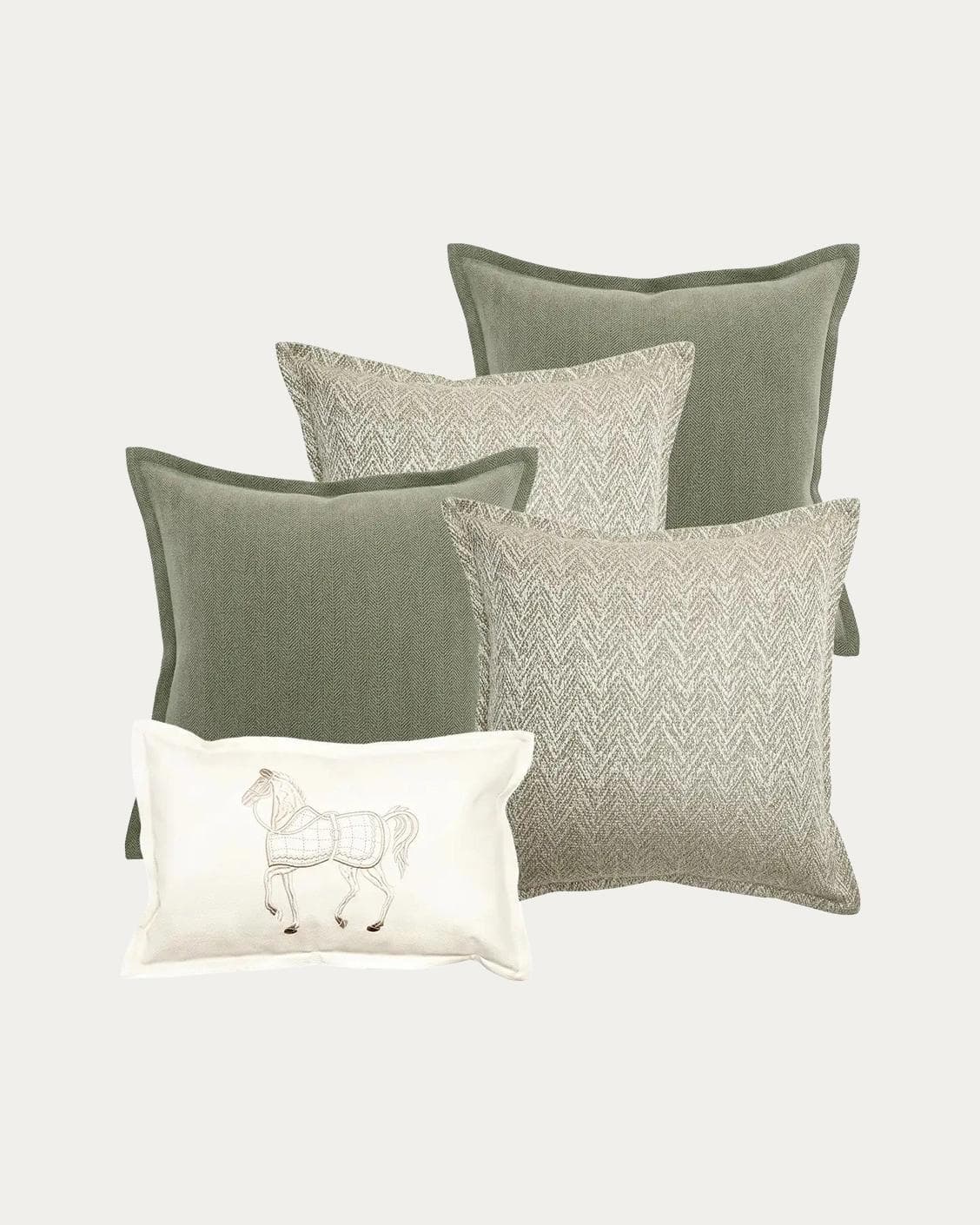 Cali Bundle bundle - indoor in white, beige and green, shown in a product front view as image 1
