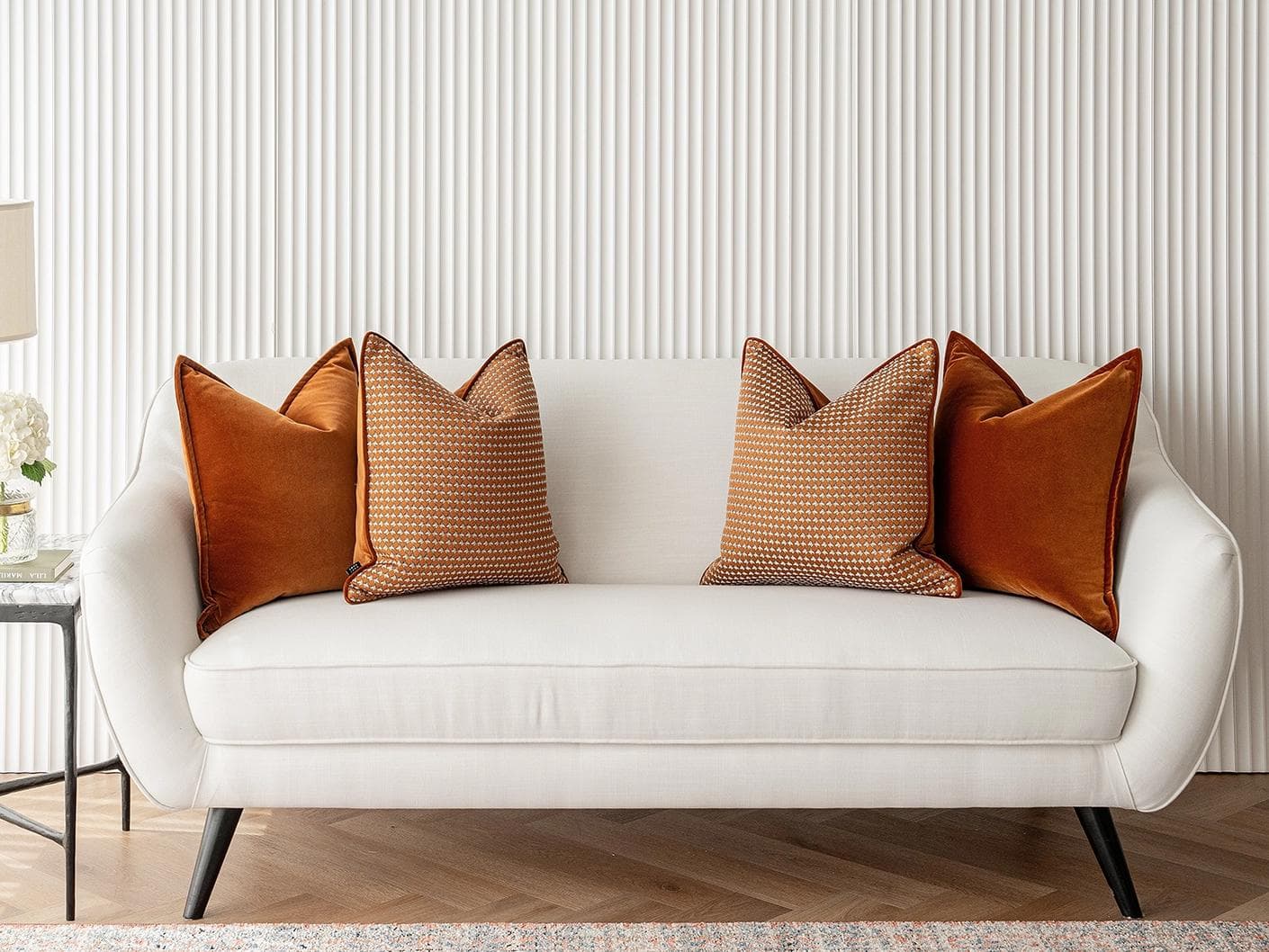 Callan Bundle bundle - indoor in rust and orange, shown in a lifestyle front view as image 3