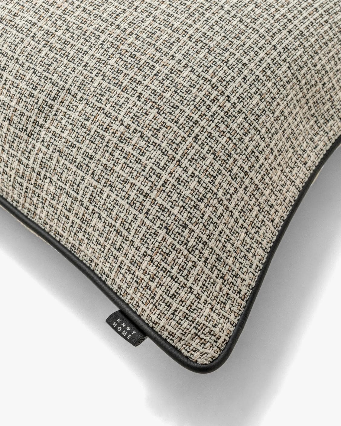 Cami Steele cushion in charcoal, shown in a product top view as image 9