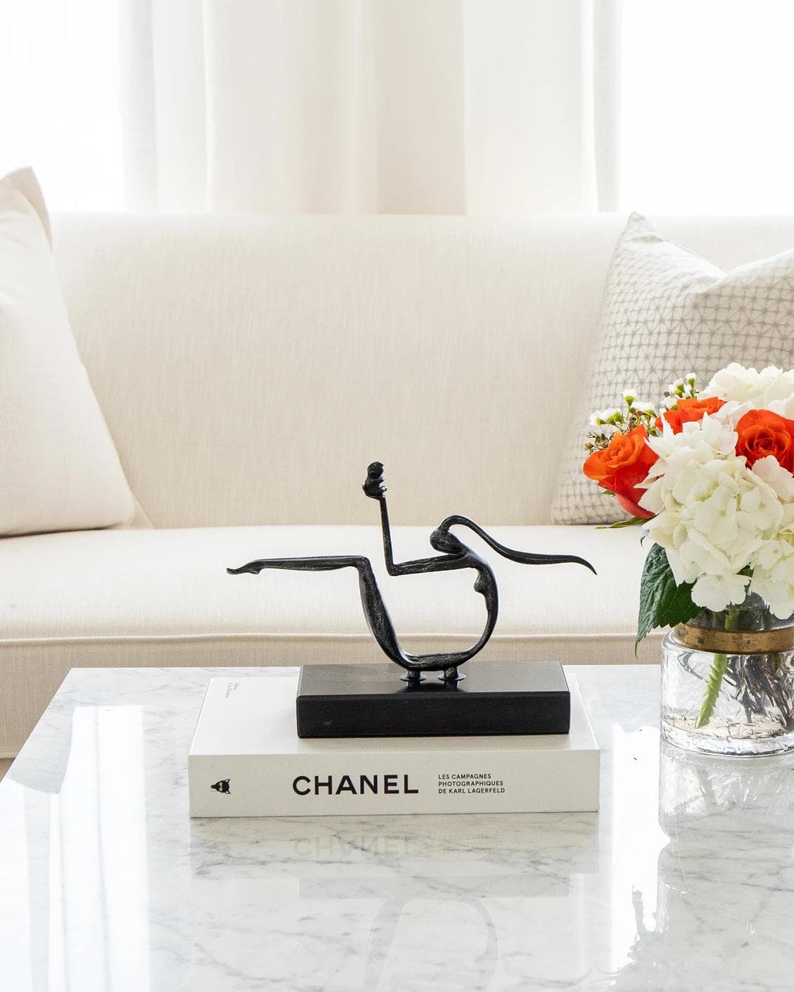 Candice Rodin statues and sculptures in black, shown in a lifestyle front view as image 5