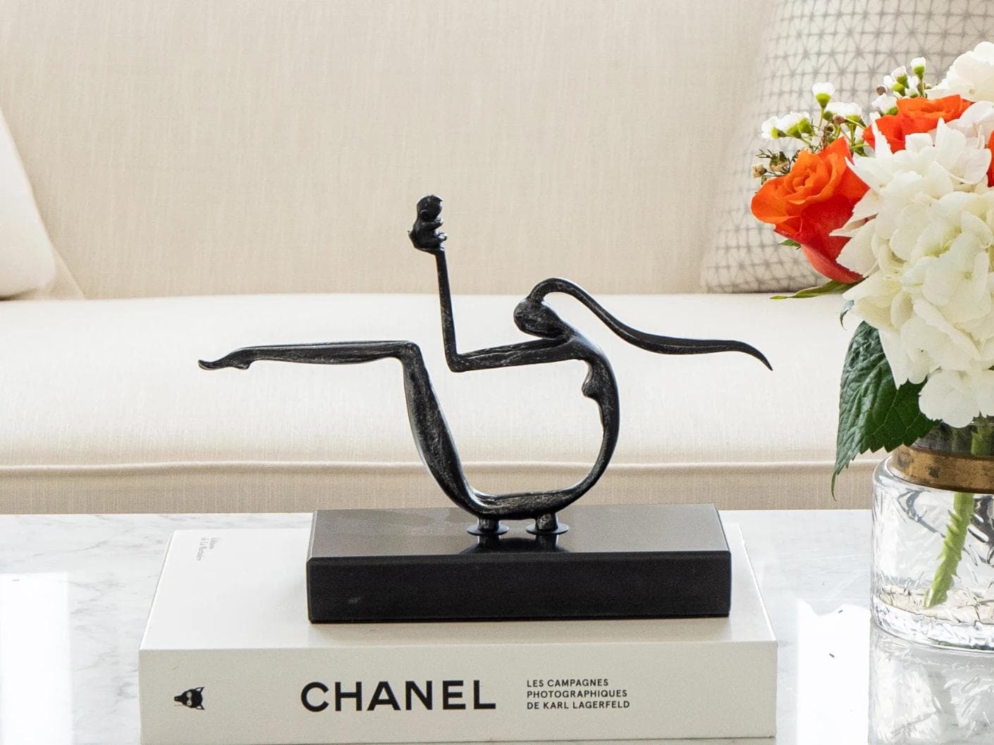 Candice Rodin statues and sculptures in black, shown in a lifestyle front view as image 5