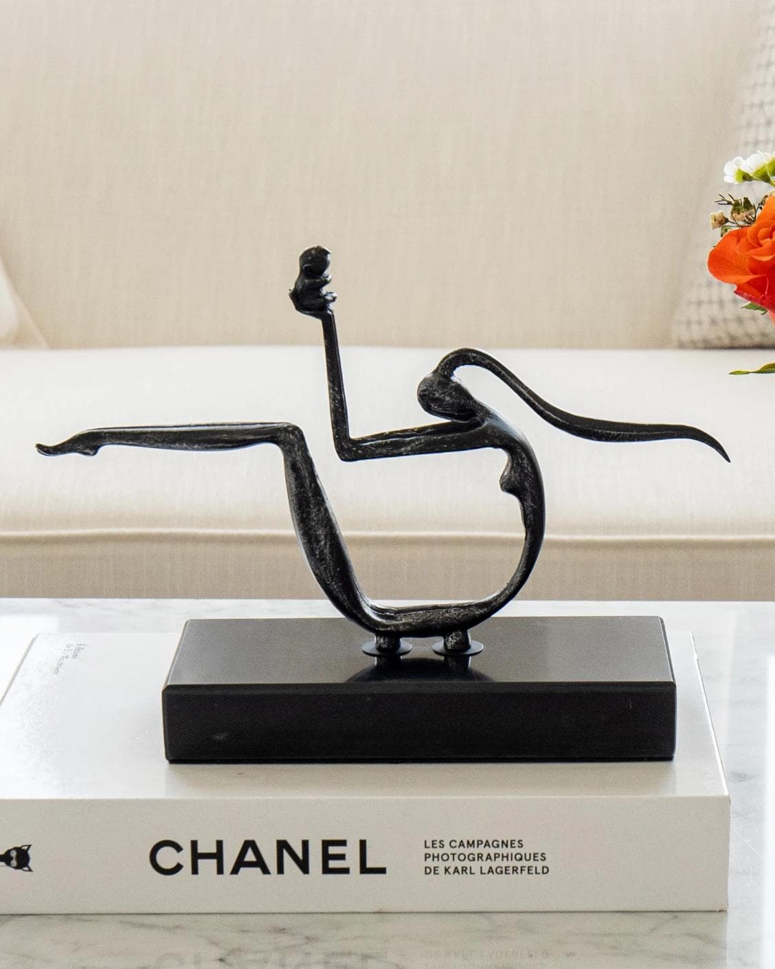 Candice Rodin statues and sculptures in black, shown in a lifestyle front view as image 6