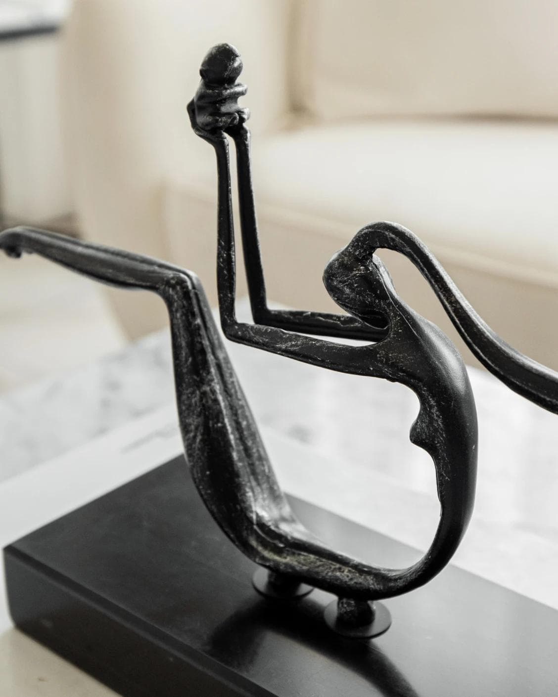 Candice Rodin statues and sculptures in black, shown in a lifestyle right view as image 7