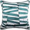 Carlie Teal cushion in turquoise, blue and green, shown in a product front view as image 1