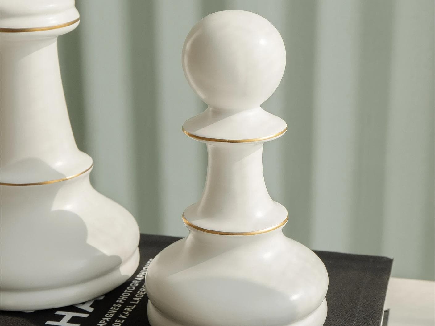 Cassandra Arneson Porcelain Figures statues and sculptures in white and gold, shown in a product close-up as image 2