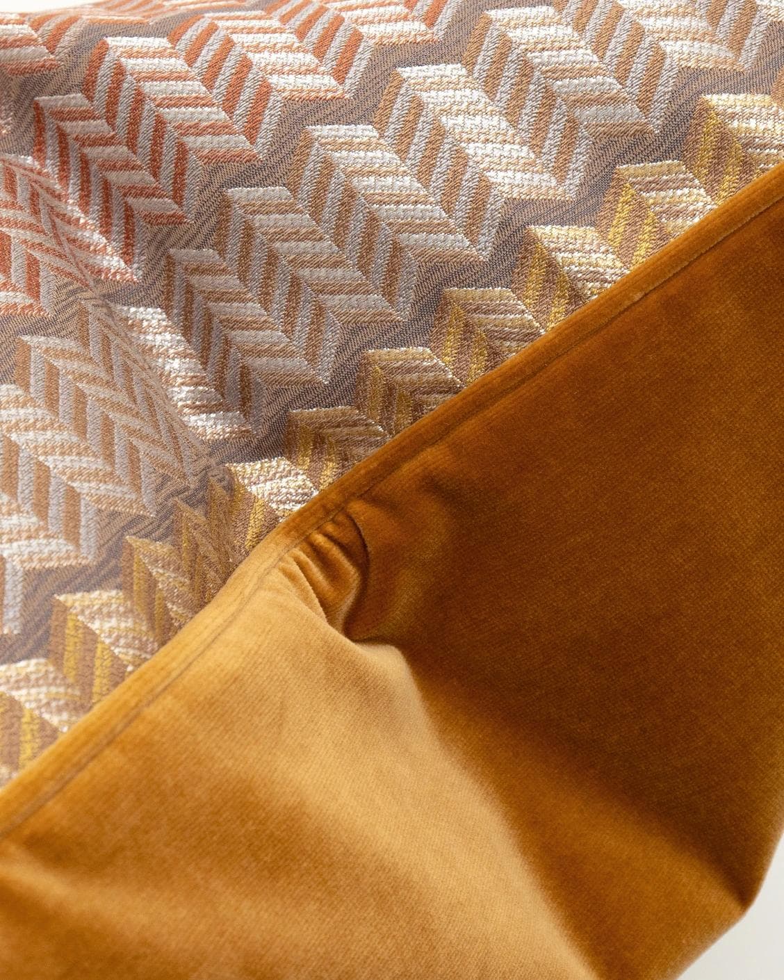 Cecilia Hodler cushion in orange, yellow and multicolour, shown in a product close-up as image 7