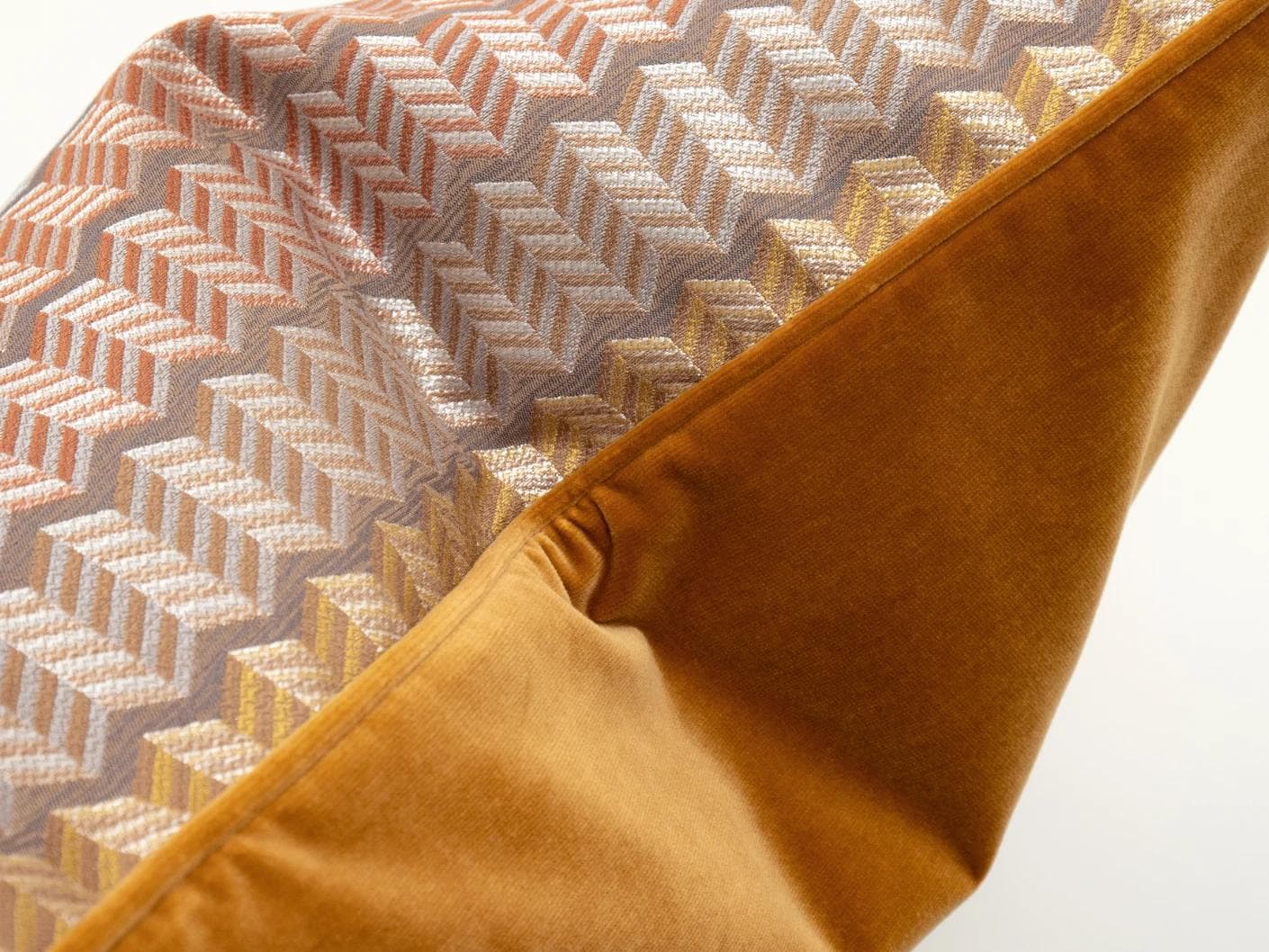 Cecilia Hodler cushion in orange, yellow and multicolour, shown in a product close-up as image 7