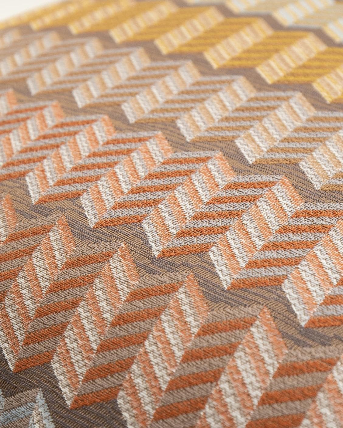 Cecilia Hodler cushion in orange, yellow and multicolour, shown in a product close-up as image 8