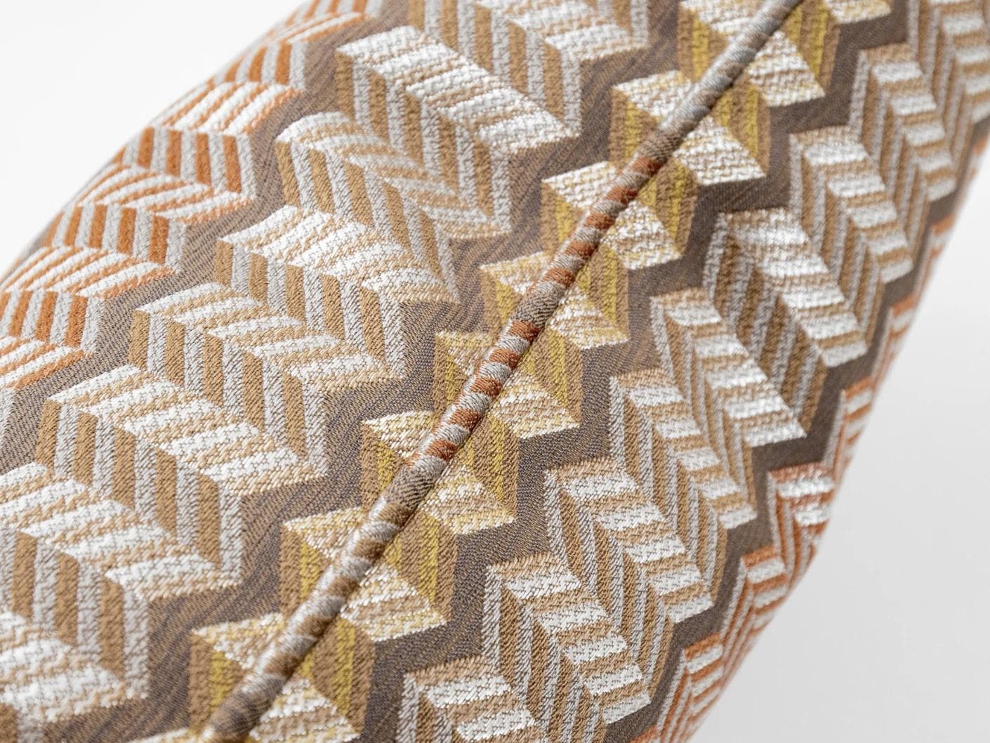 Cecilia Hodler II cushion in orange, yellow and multicolour, shown in a product close-up as image 3
