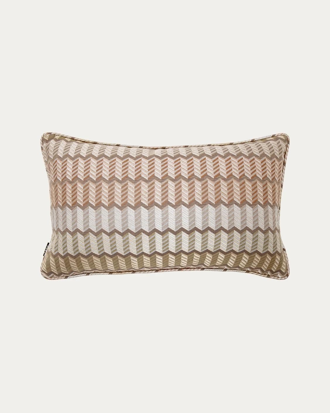 Cecilia Hodler II cushion in orange, yellow and multicolour, shown in a product front view as image 1