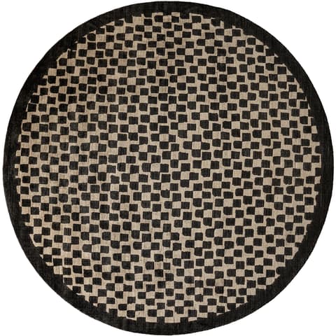 Chess Ebony carpets in beige and black, shown in a product top view as image 1