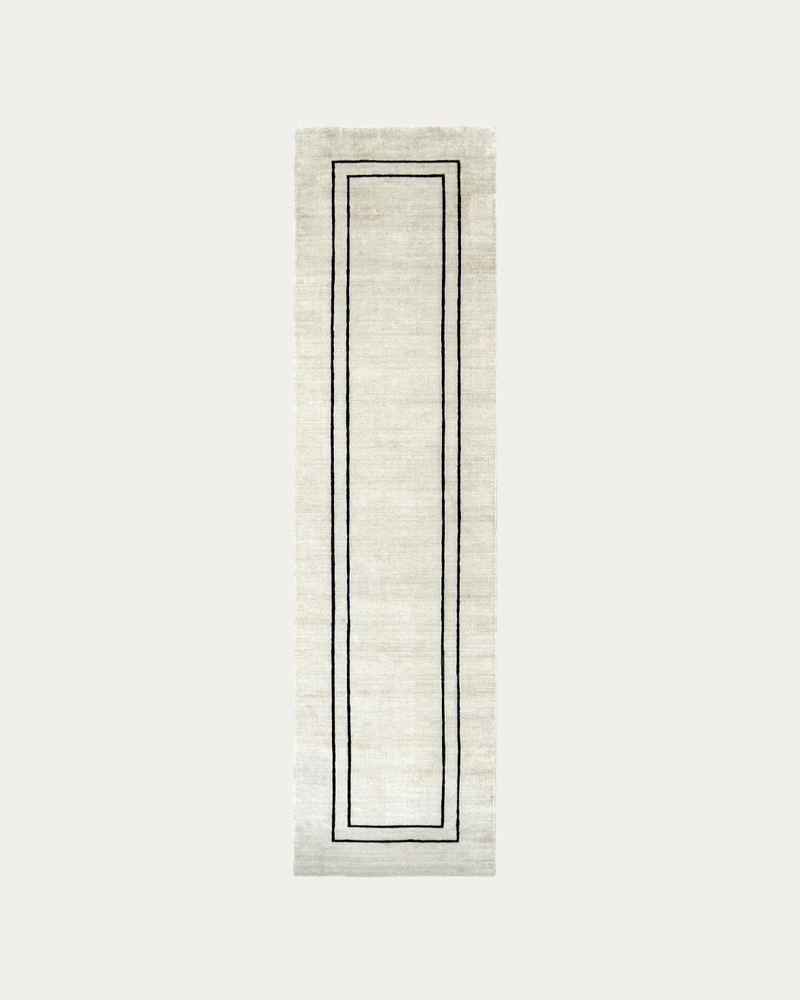 Colin Bianca carpets in white, black and pearl, shown in a product top view as image 1