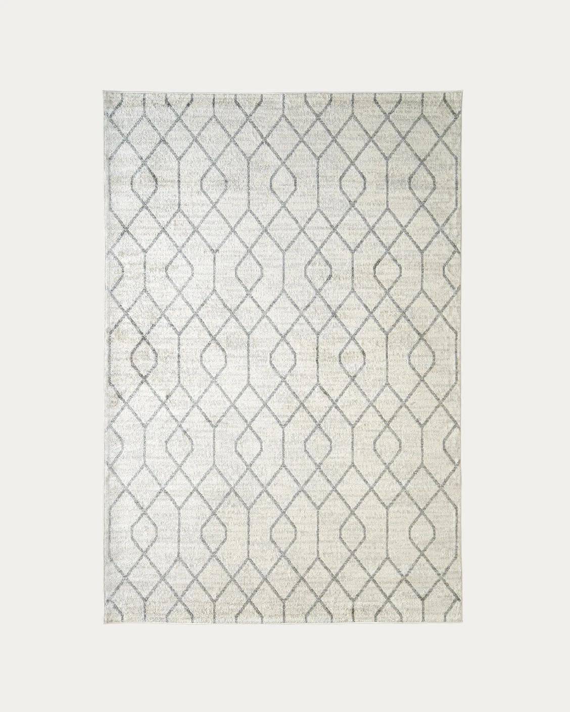 Conrad Lily carpets in ivory and grey, shown in a product top view as image 1