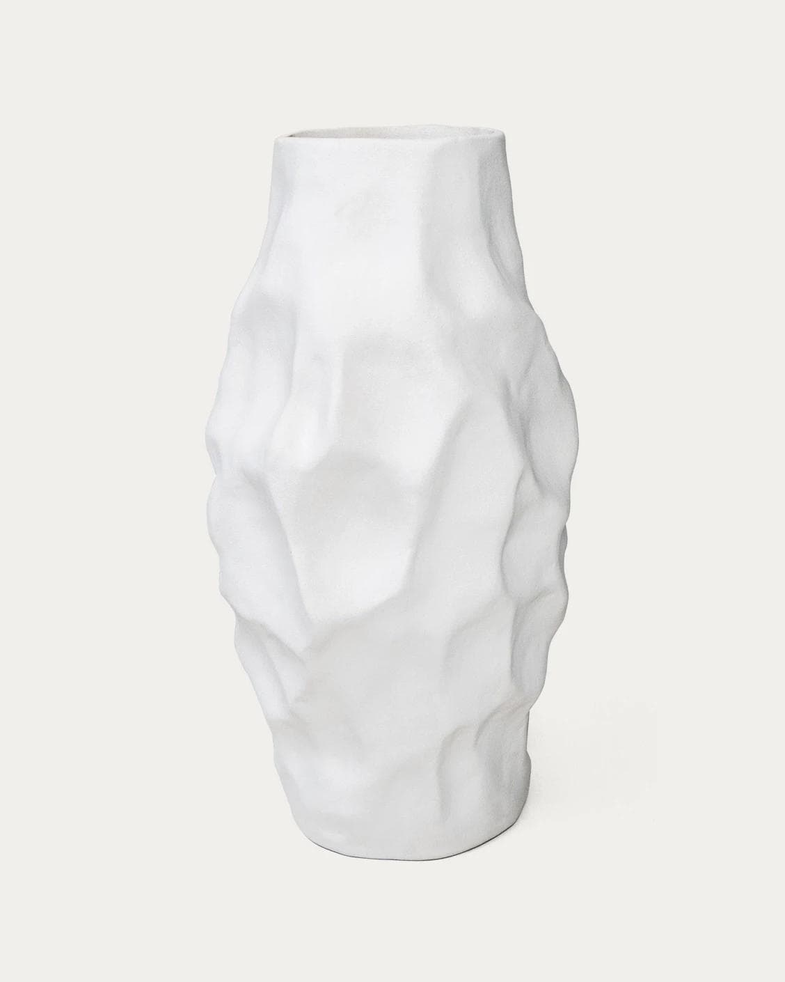 Cora Arneson vases in white, shown in a product front view as image 1