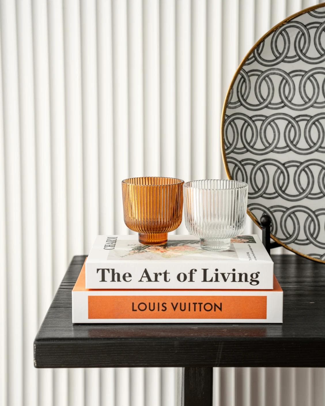 Crista Bundle vases in brown and translucent, shown in a lifestyle front view as image 2