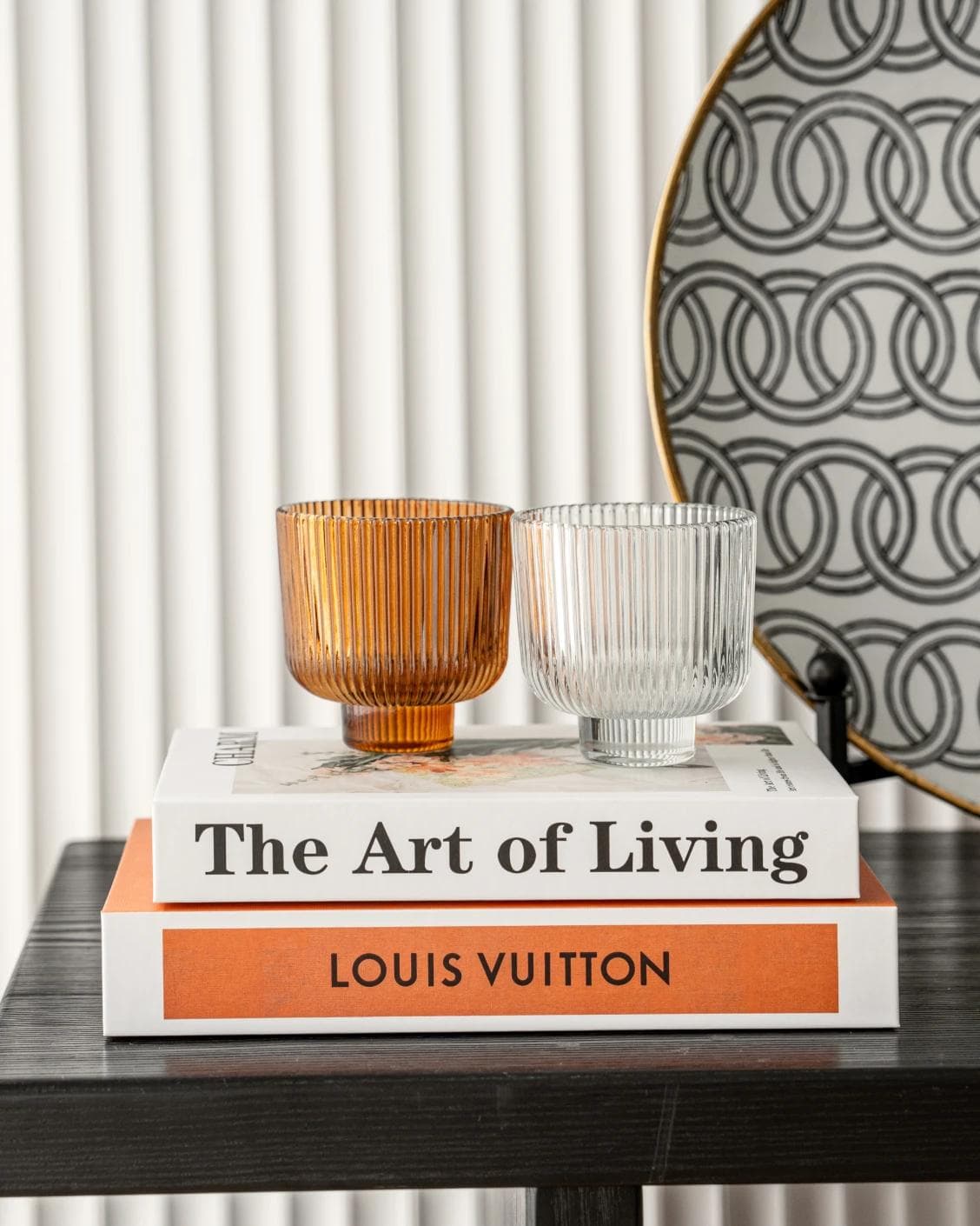 Crista Bundle vases in brown and translucent, shown in a lifestyle front view as image 4