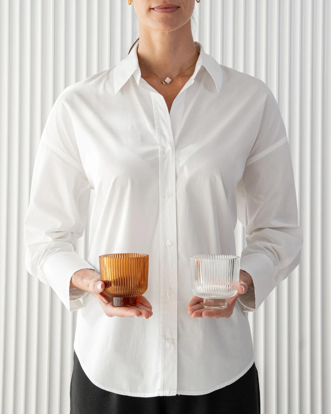 Crista Bundle vases in brown and translucent, shown in a product front view as image 12