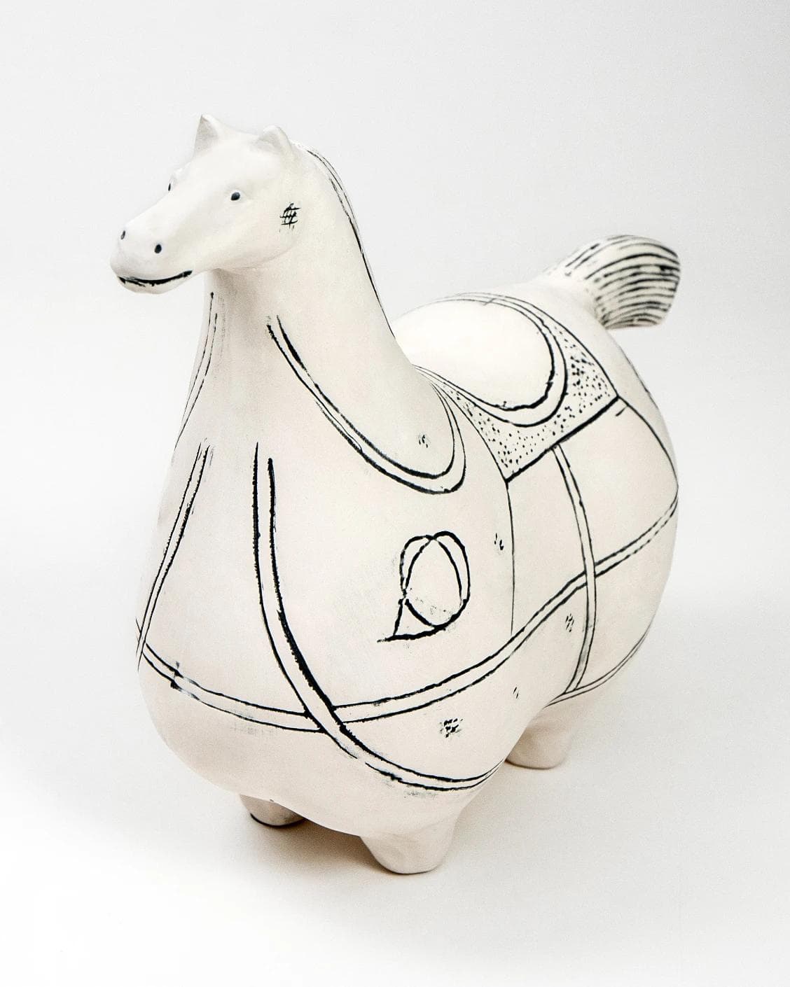 Danna Arneson statues and sculptures in black and white, shown in a product left view as image 8