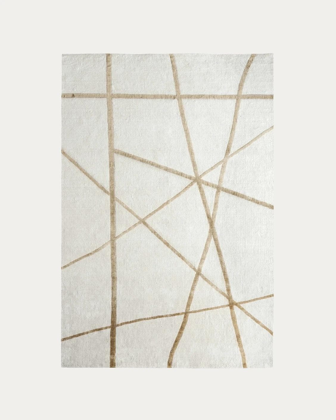 Dash Goldberg carpets in gold and off white, shown in a product top view as image 1