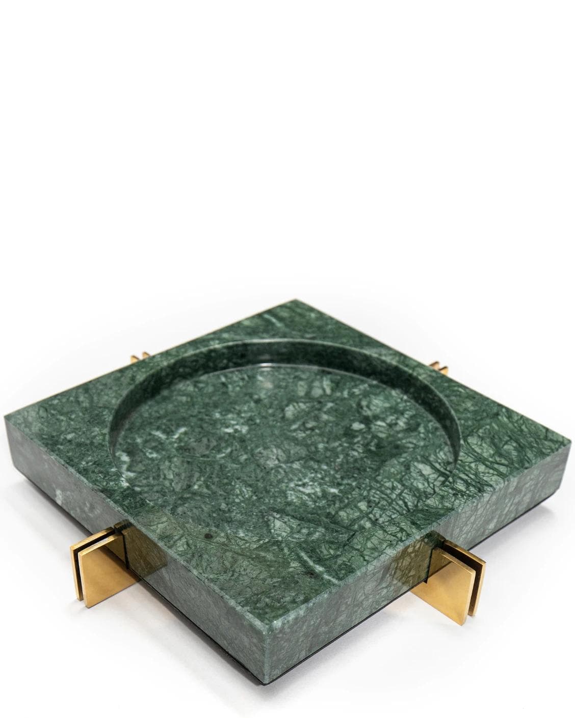 Dennis Bandiagara II trays in green and gold, shown in a product right view as image 13