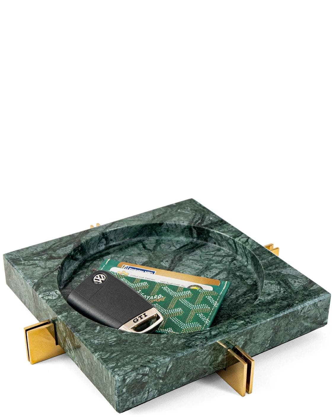 Dennis Bandiagara II trays in green and gold, shown in a product right view as image 14