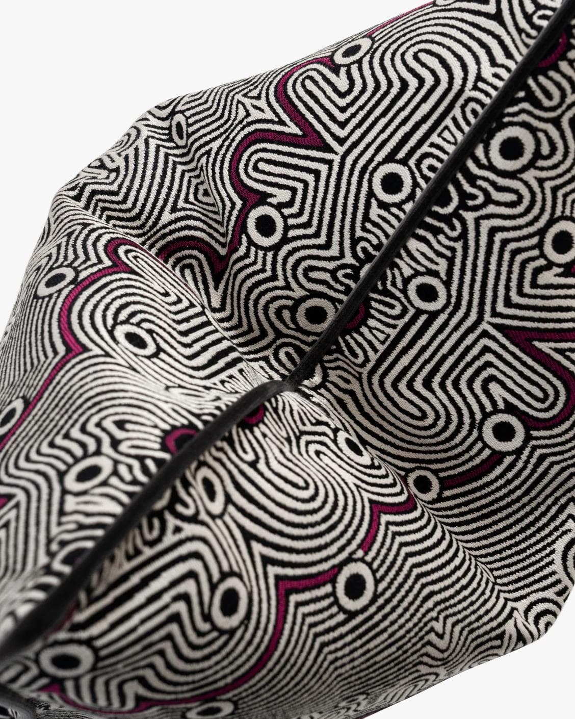 Edda Mauve cushion in black and silver, shown in a product top view as image 2