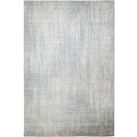 Eh Dillan Ocean carpets in blue, shown in a product top view as image 1