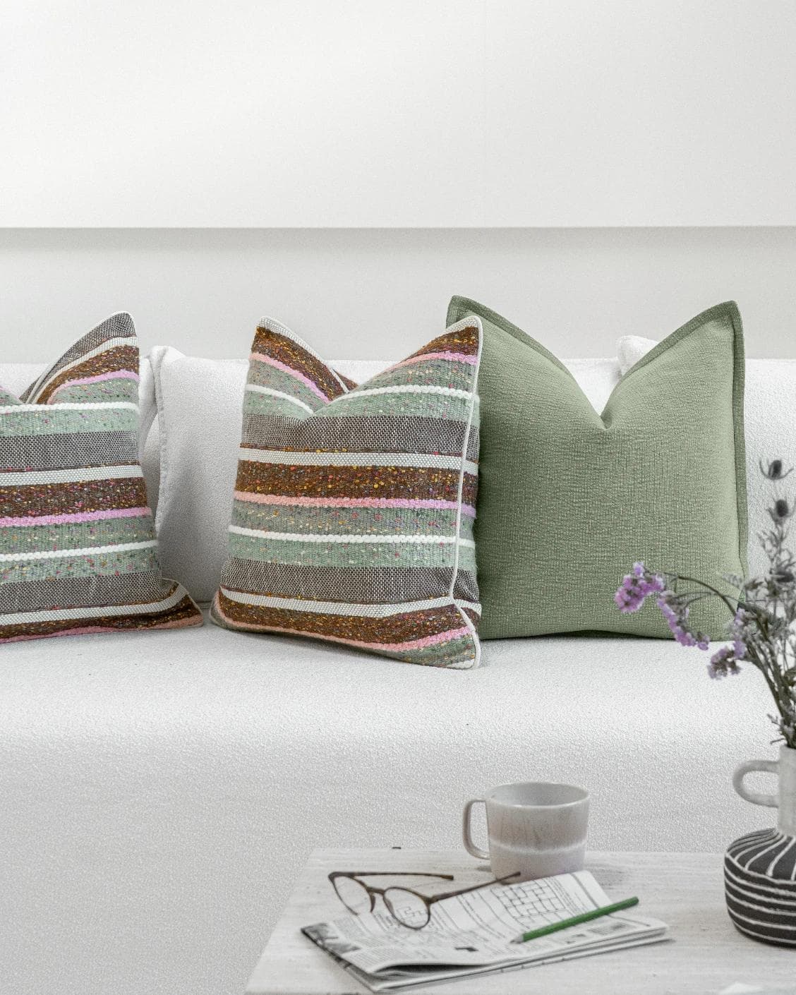 Eko Bundle cushion, shown in a lifestyle front view as image 5